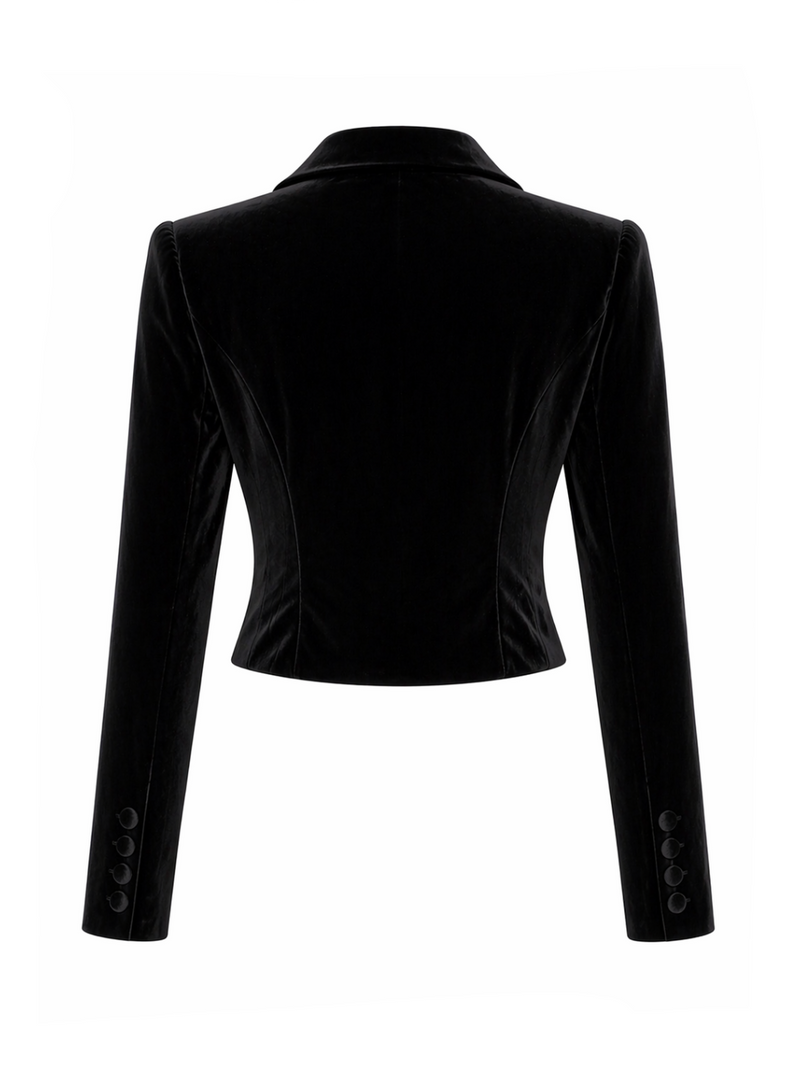 THE VELVET CROPPED BLAZER