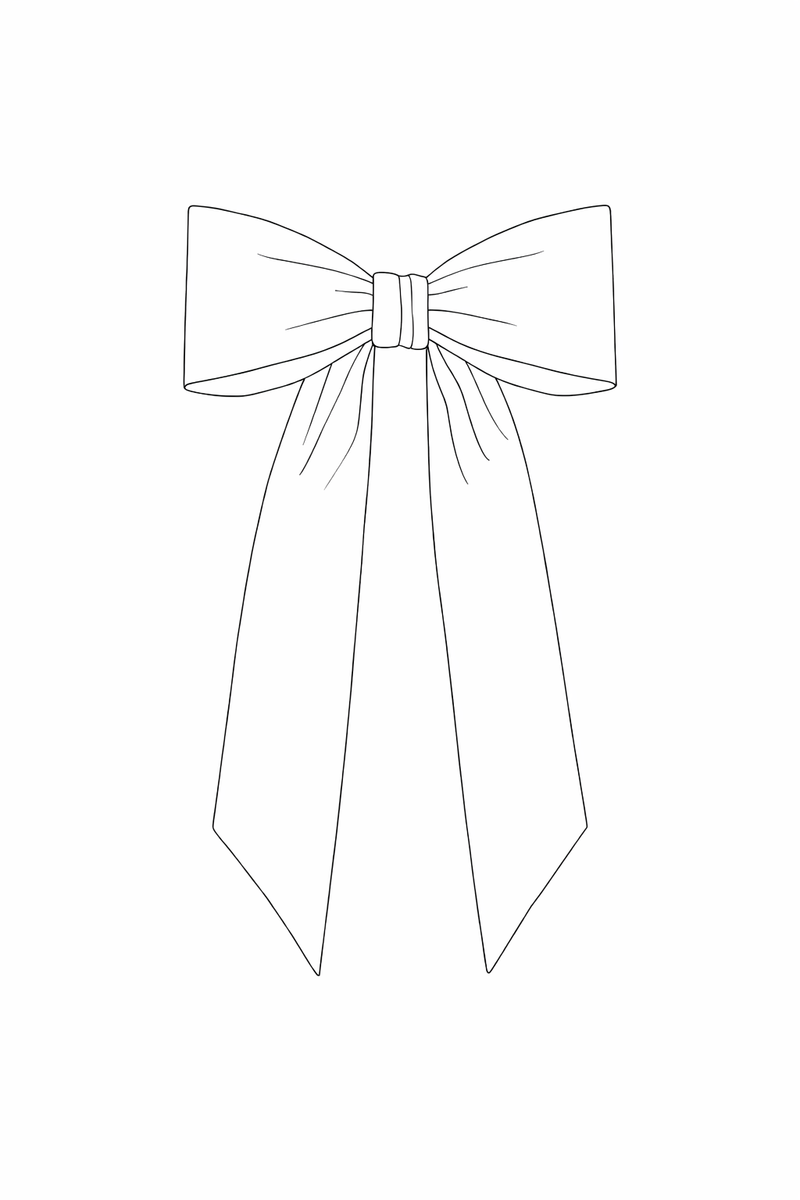 MEDIUM BLACK ORGANZA BOW
