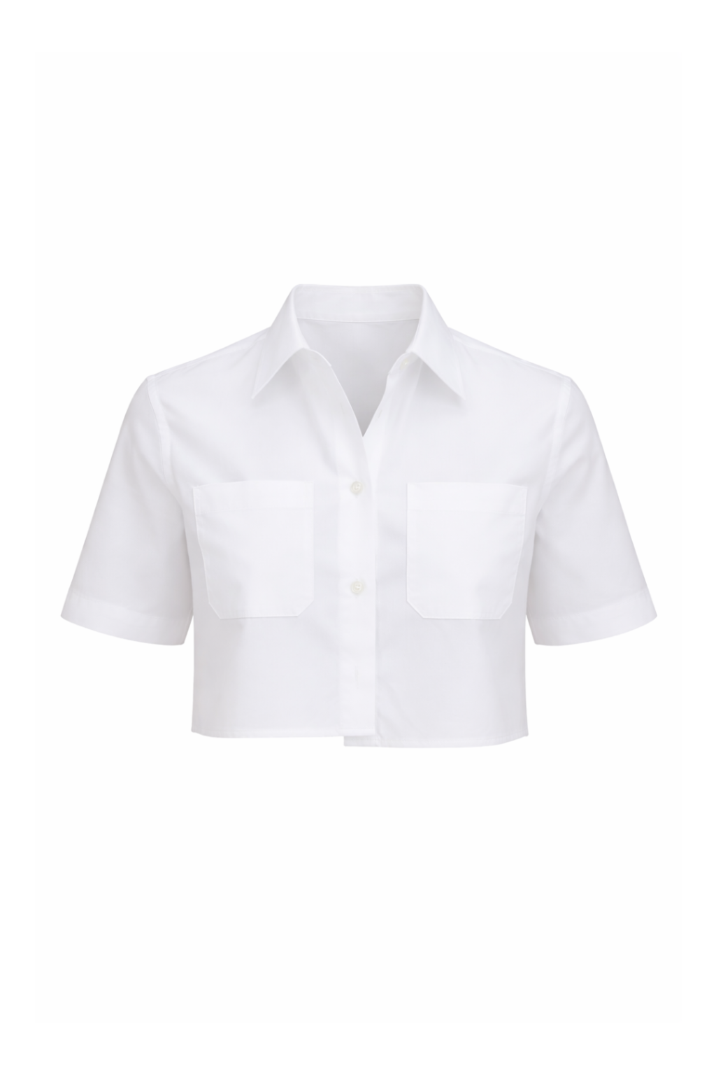 LINEN CROPPED SHIRT
