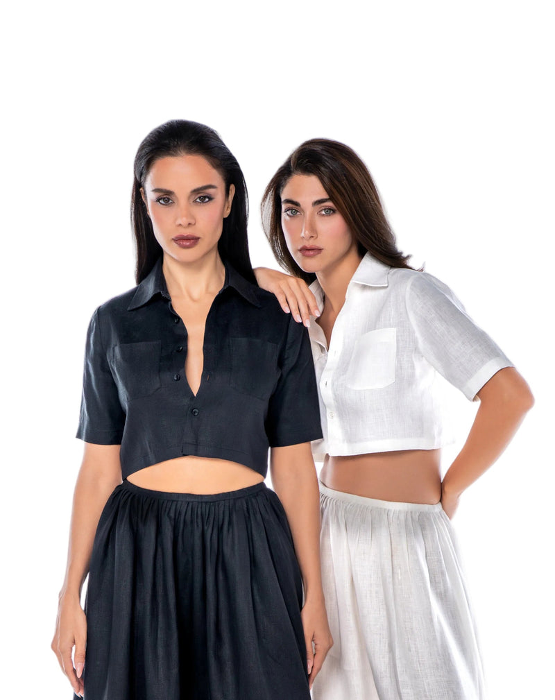 THE BLOOMER CROPPED SHIRT