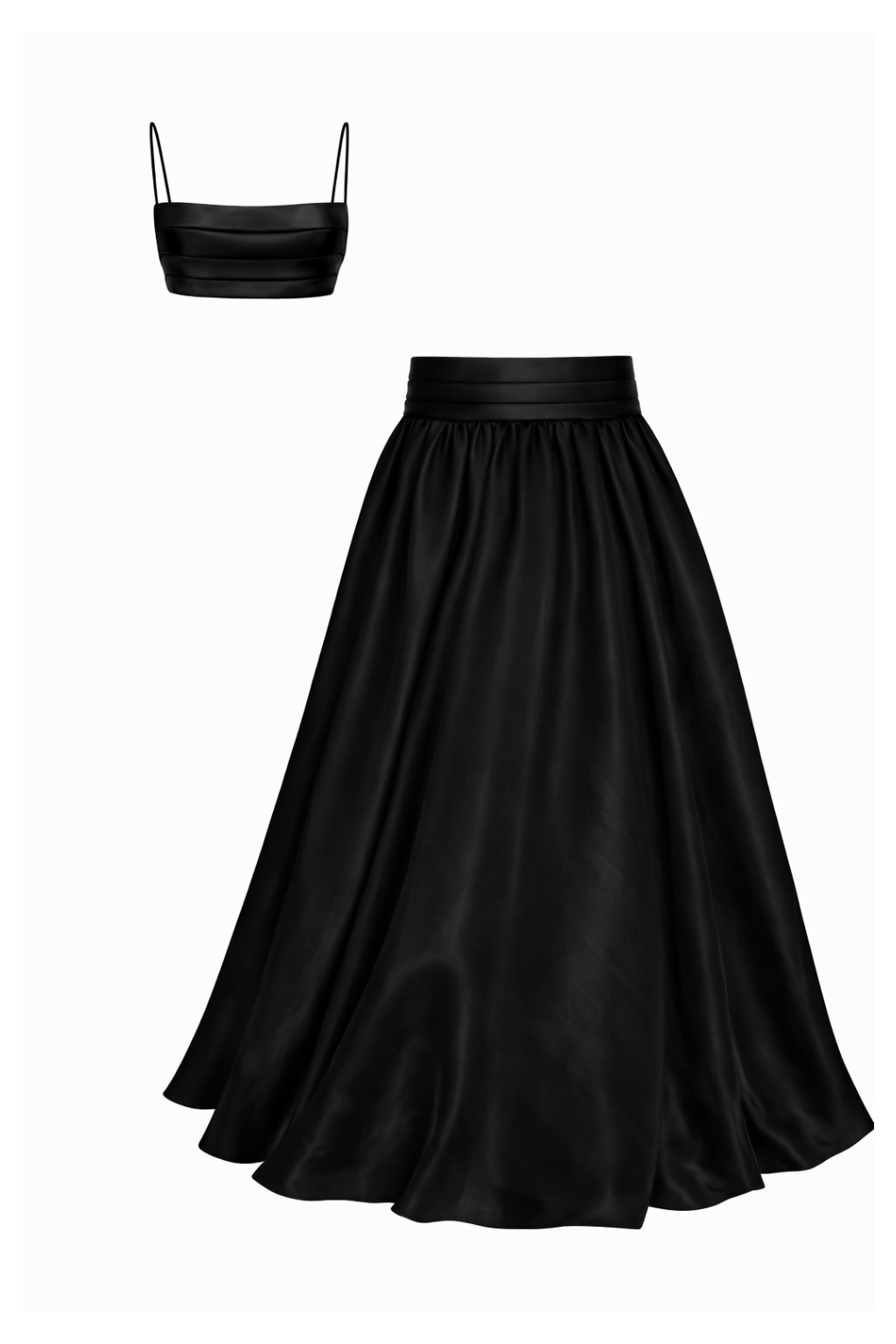 2 PIECE SET SATIN