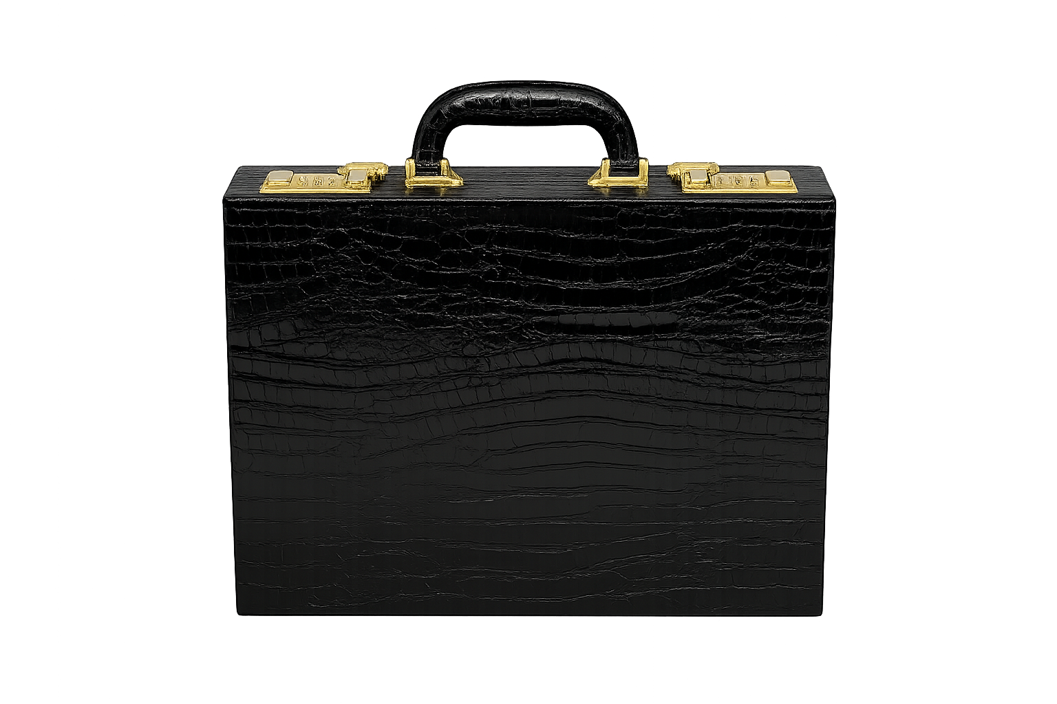 CROC EMBOSSED BRIEFCASE