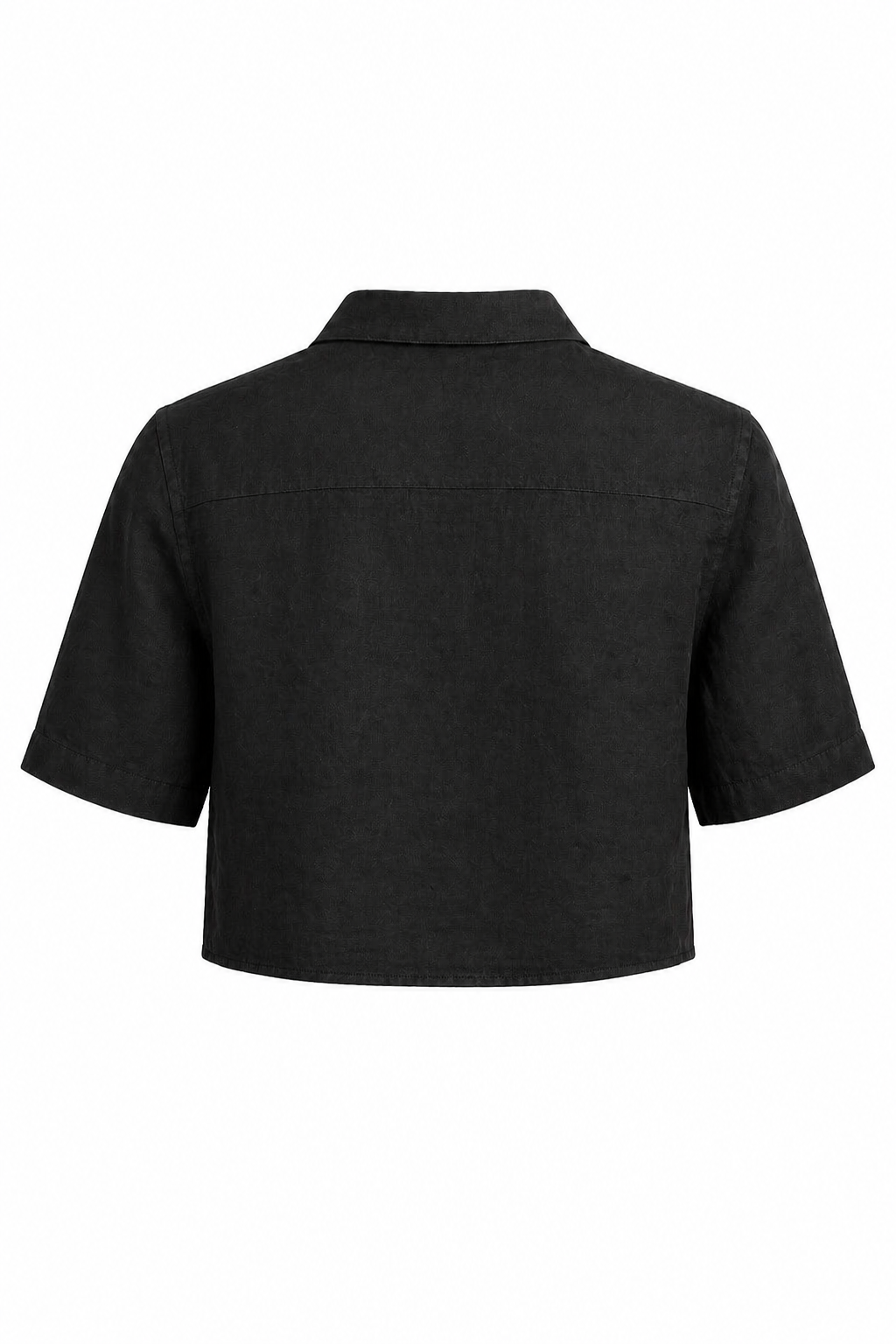 LINEN CROPPED SHIRT