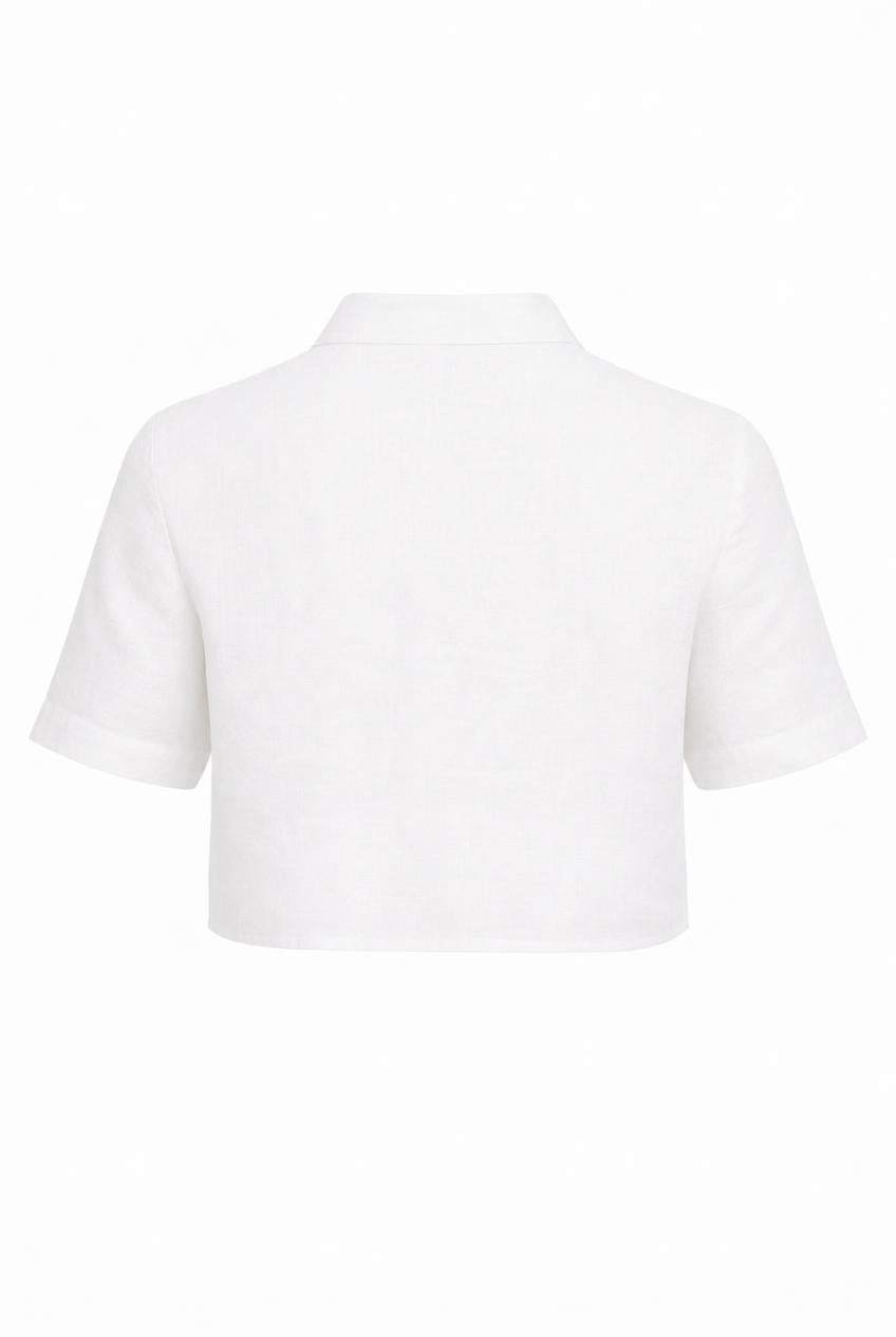 THE LINEN CROPPED SHIRT