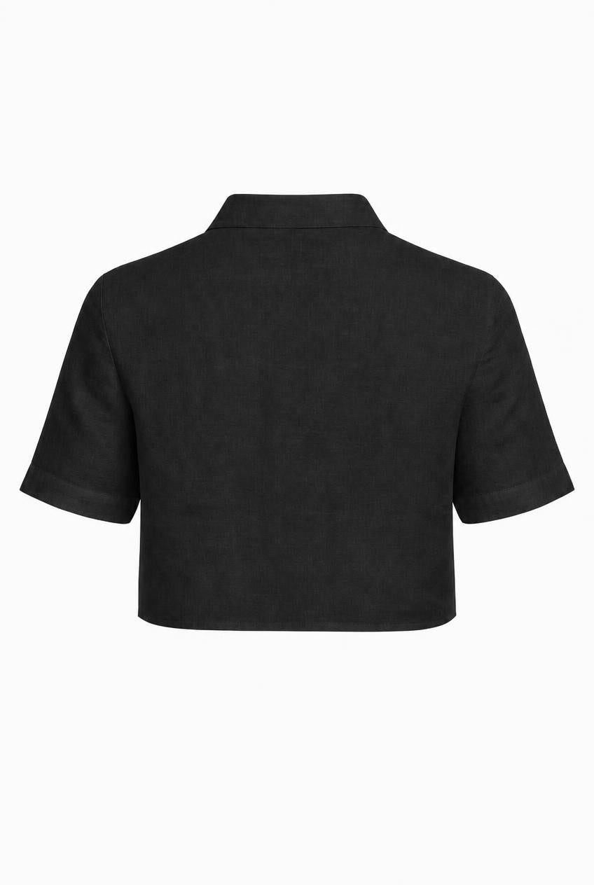 THE LINEN CROPPED SHIRT